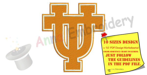 University Embroidery Design, sports embroidery, machine patterns, PES
