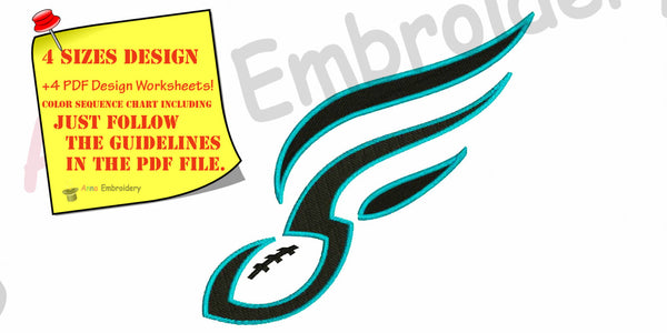 Football Embroidery Design,Sport embroidery,football design, filled stitch,machine patterns, INSTANT DOWNLOAD,4x4 5x7 6x10 hoop