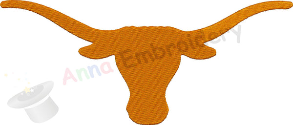 Longhorns Machine Embroidery Design,Sport embroidery,football,skull,college,filled stitch,machine patterns,8 SIZES, 8 formats