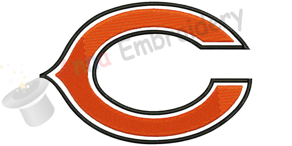 C letter Embroidery Design,sport embroidery,football embroidery,machine patterns,filled stitch,patterns,10 sizes,11 formats