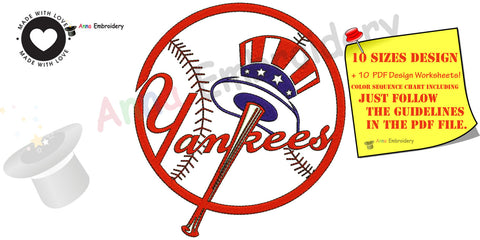 Sports Machine Embroidery pattern,Baseball Embroidery,Filled Stitch