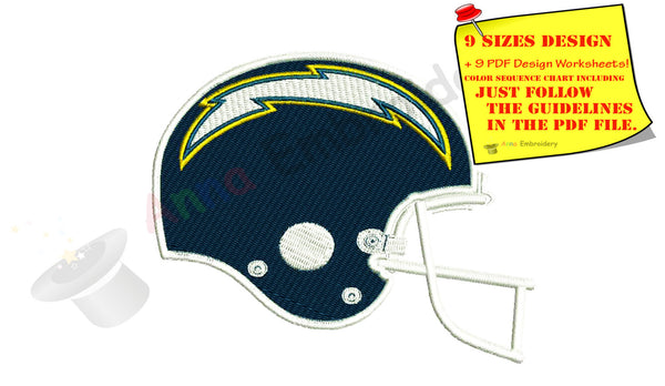 Helmet Machine Embroidery Design,Sport embroidery,football,helmet,filled stitch,machine patterns, 9 SIZES,INSTANT DOWNLOAD