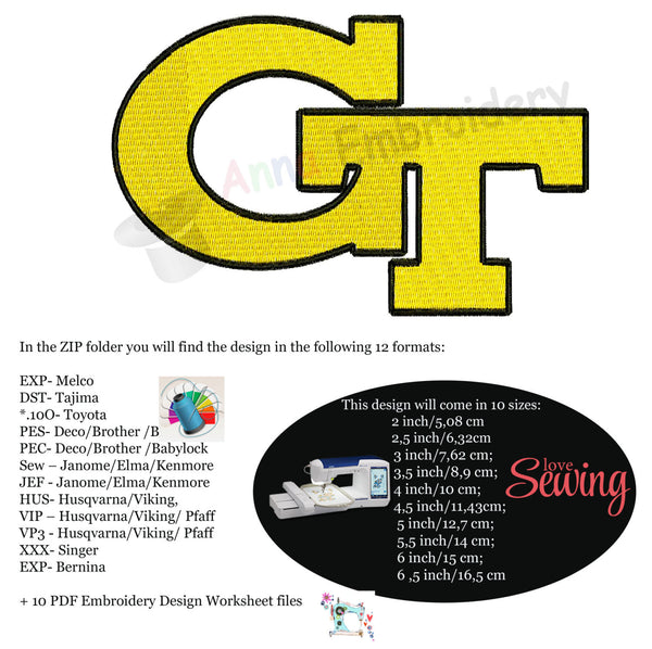 GT Embroidery Design,Sport embroidery,football embroidery pattern,filled stitch,machine patterns