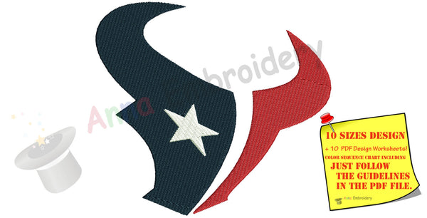 Bull head machine embroidery design,Sport embroidery,football embroidery pattern,filled stitch,machine patterns